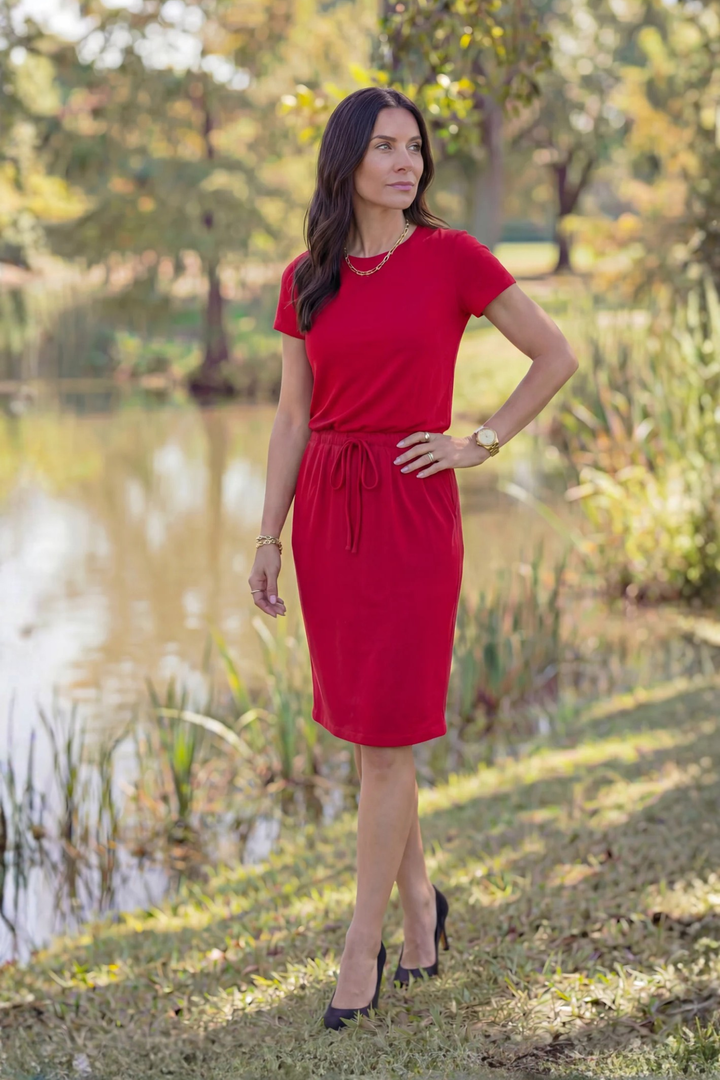 Brigitte Brianna Baseball Tee Dress - SexyModest Boutique