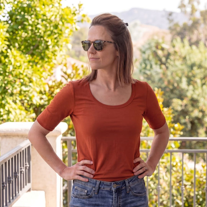 Brigitte Brianna Elbow Tee - SexyModest Boutique