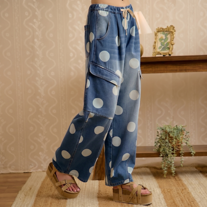Cecily Polka Dot Barrel Pants