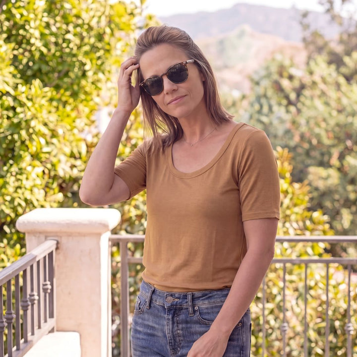 Brigitte Brianna Elbow Tee - SexyModest Boutique