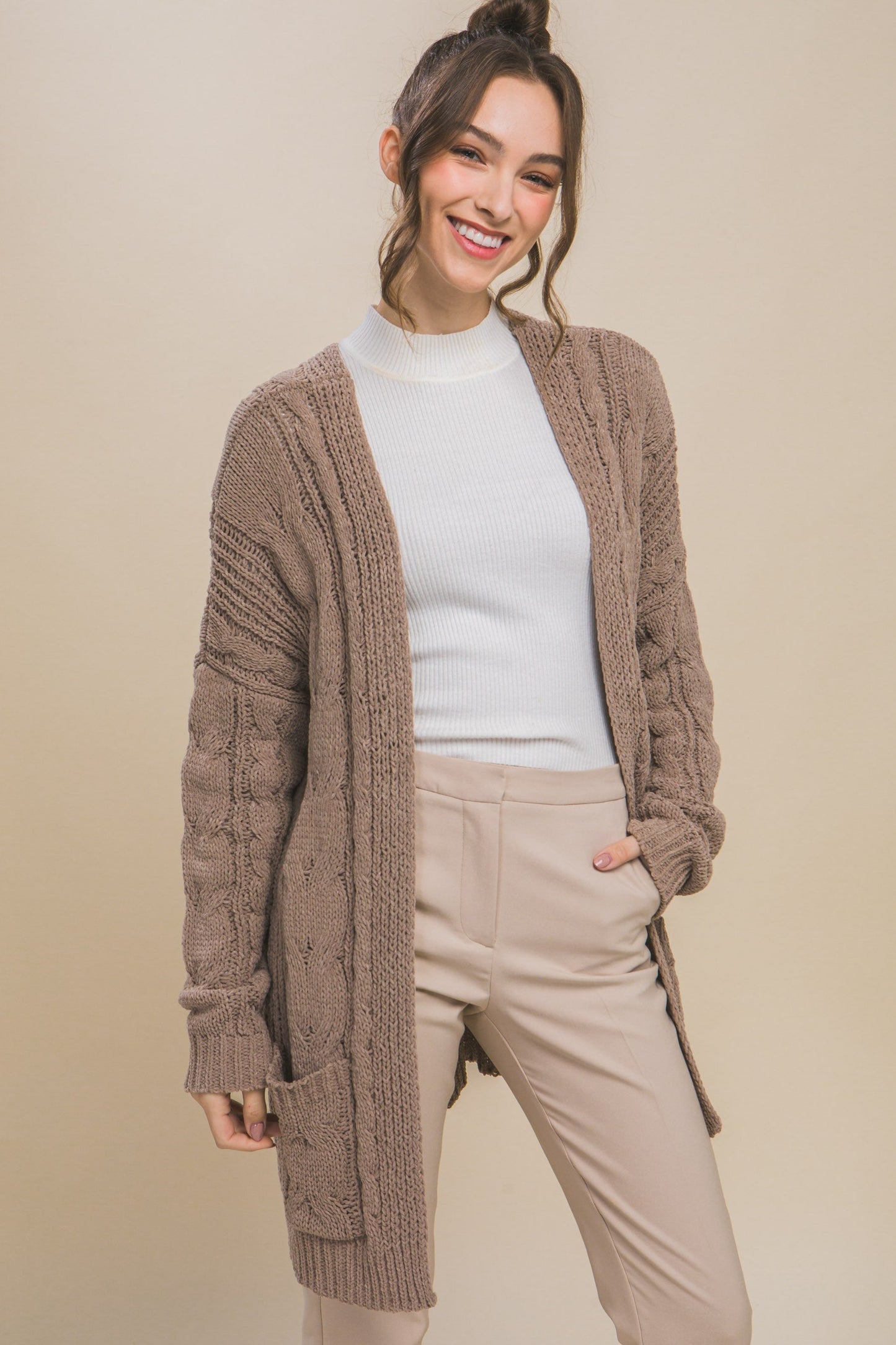 Bianca Cable Knit Cardigan
