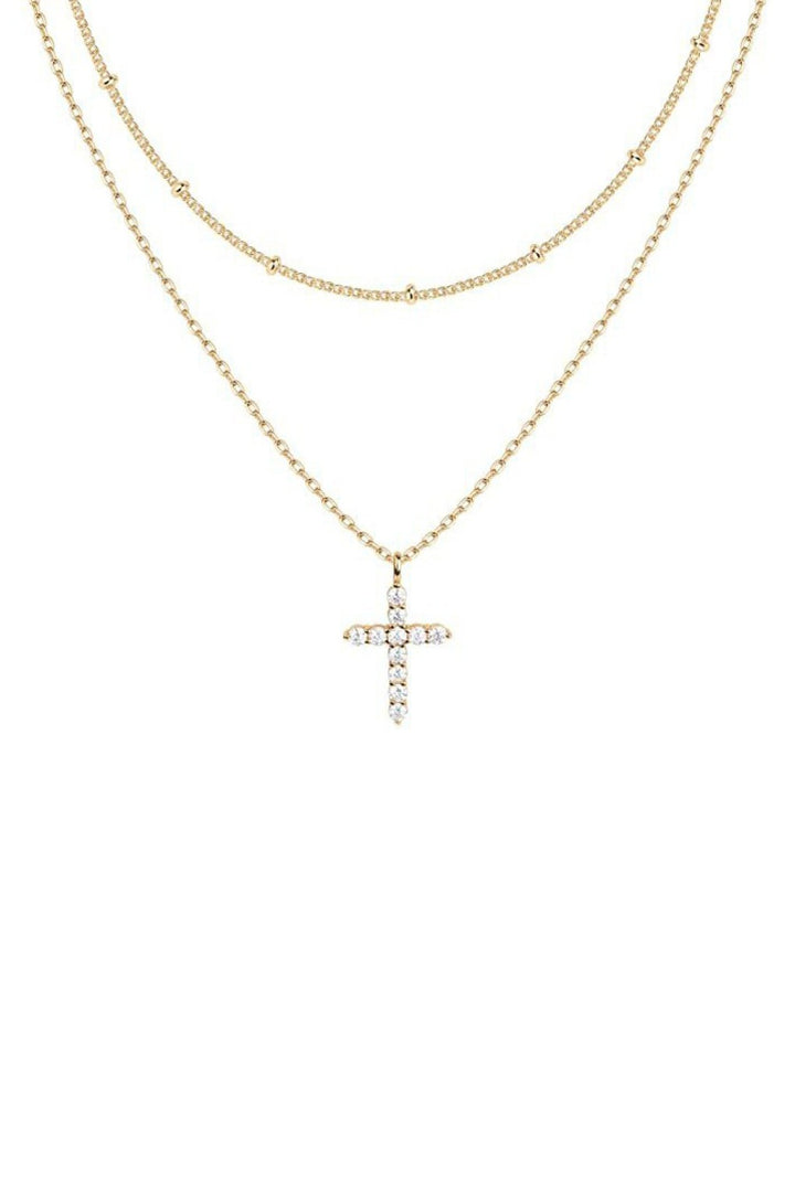 Layered Cross Necklace