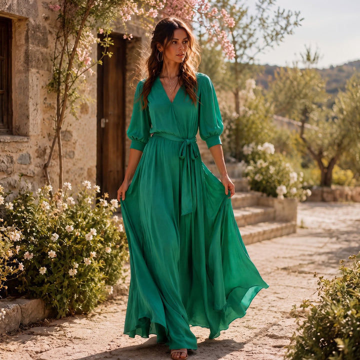 Brigitte Brianna Wrap Maxi Dress