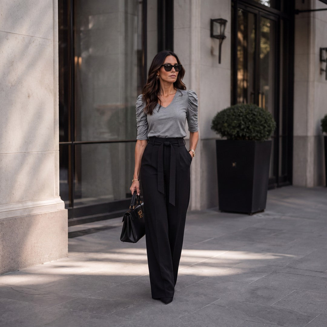 Brigitte Brianna Ruched Sleeve Top