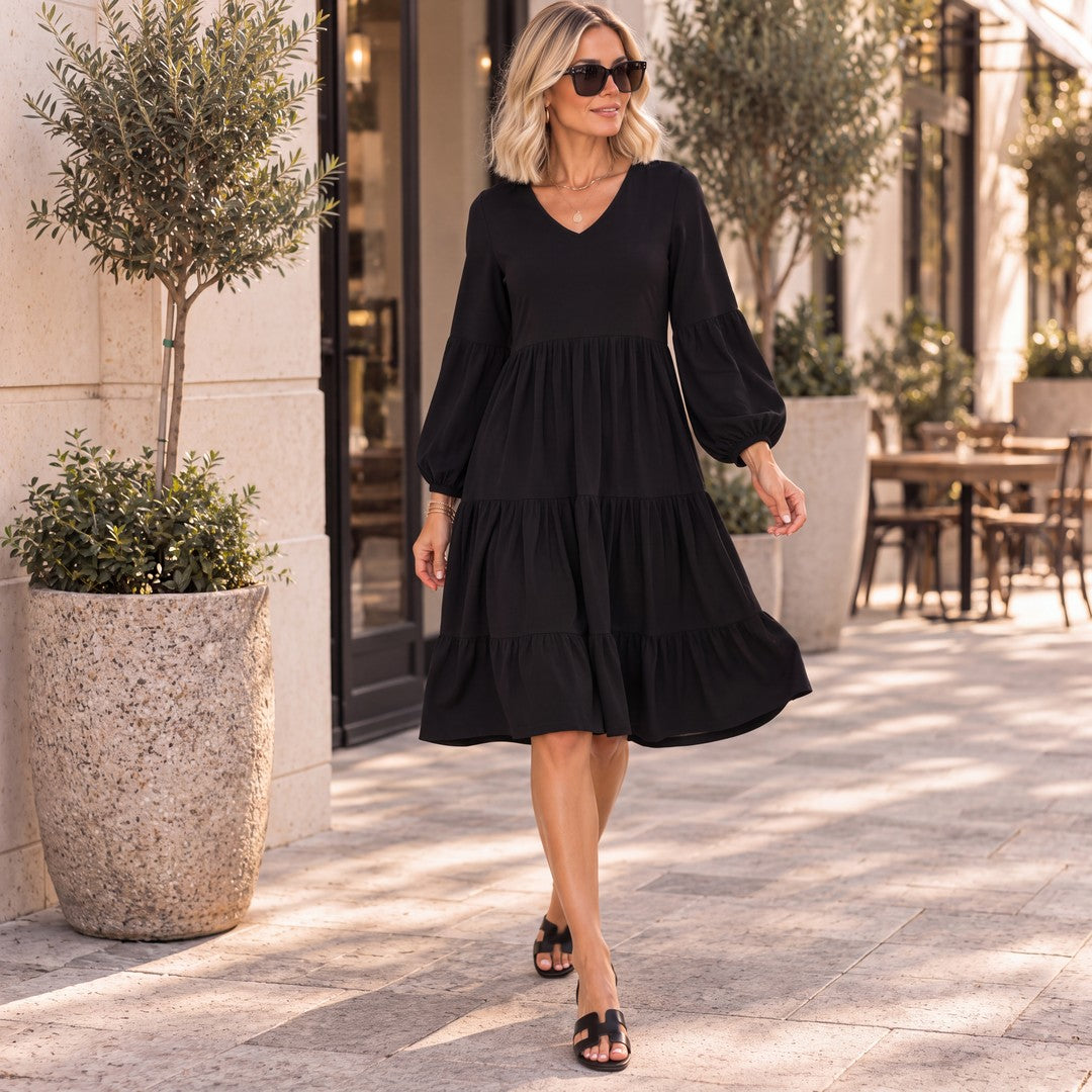 Brigitte Brianna Ruffle Tier Dress