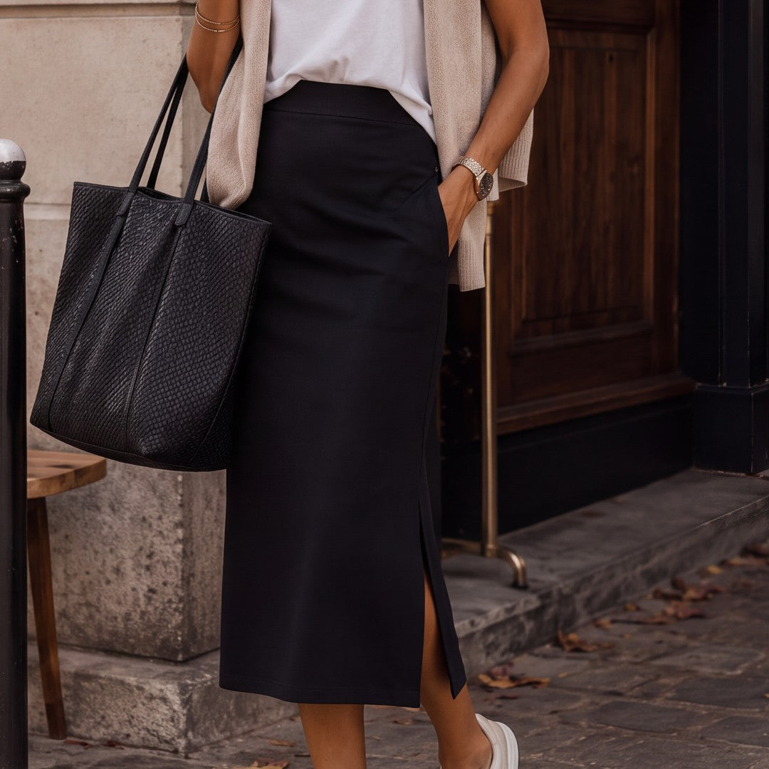 Brigitte Brianna Runaround Skirt — RECENTRE (black img_03)