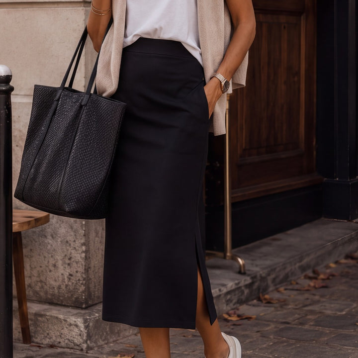 Brigitte Brianna Runaround Skirt — RECENTRE (black img_03)