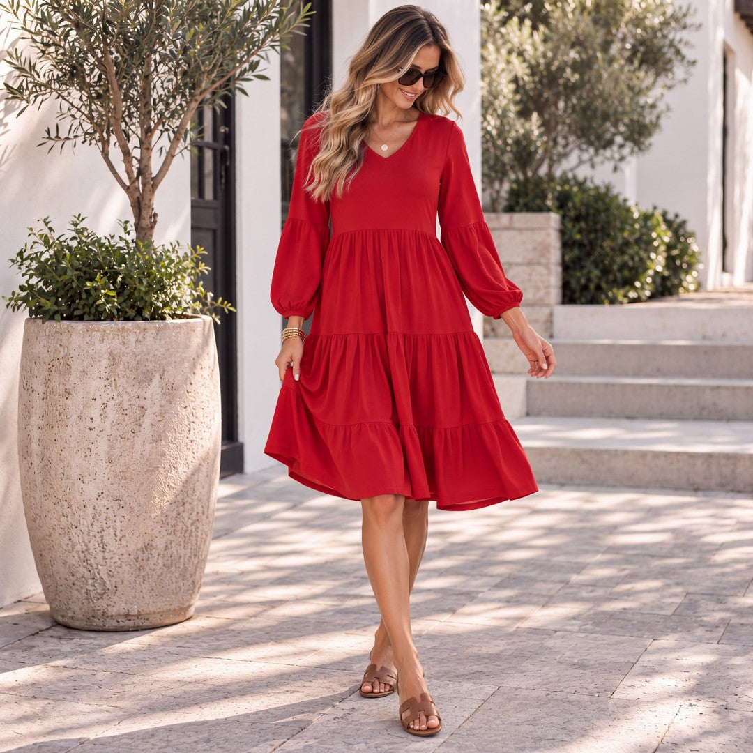 Brigitte Brianna Ruffle Tier Dress
