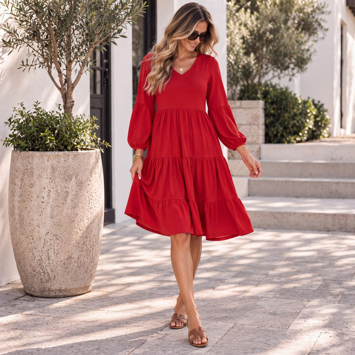 Brigitte Brianna Ruffle Tier Dress