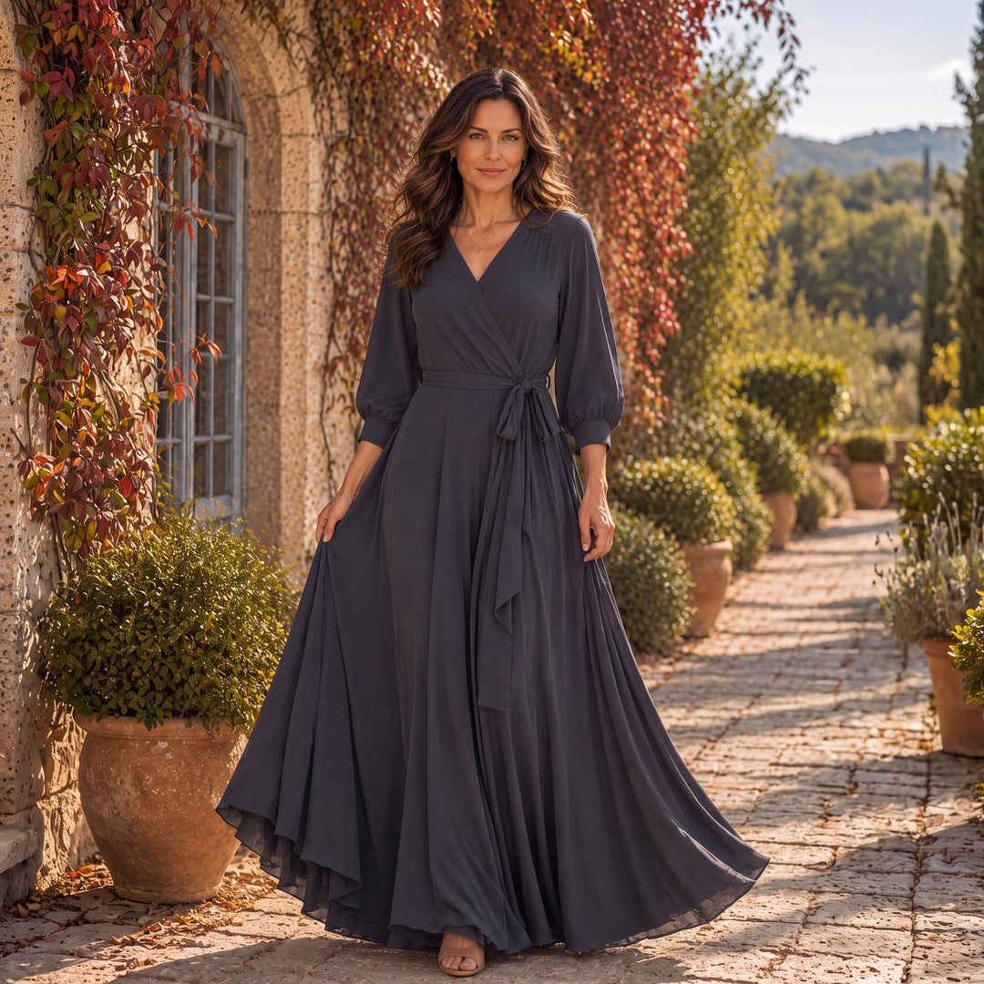 Brigitte Brianna Wrap Maxi Dress