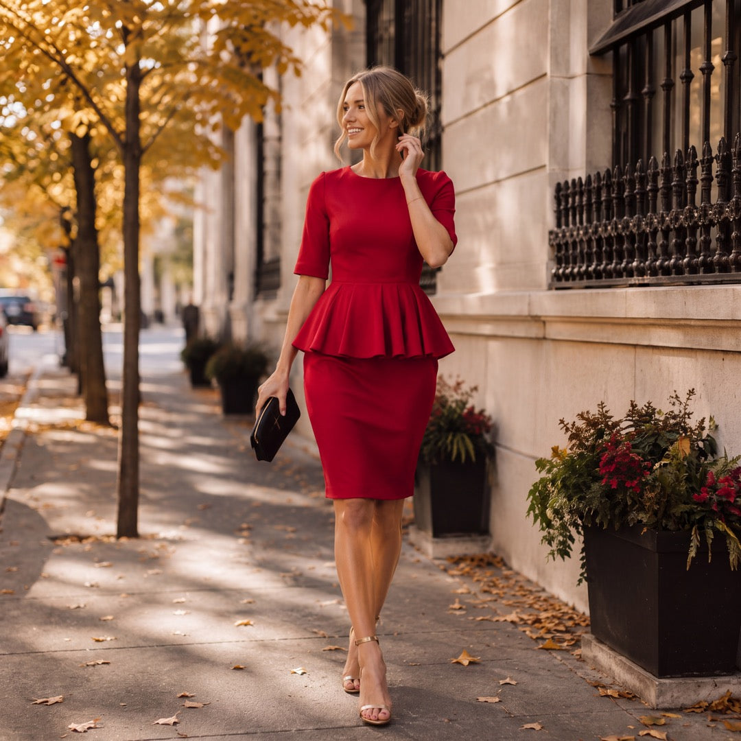 Brigitte Brianna Peplum Dress