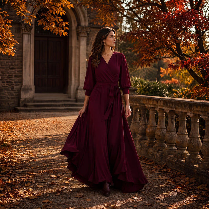 Brigitte Brianna Wrap Maxi Dress