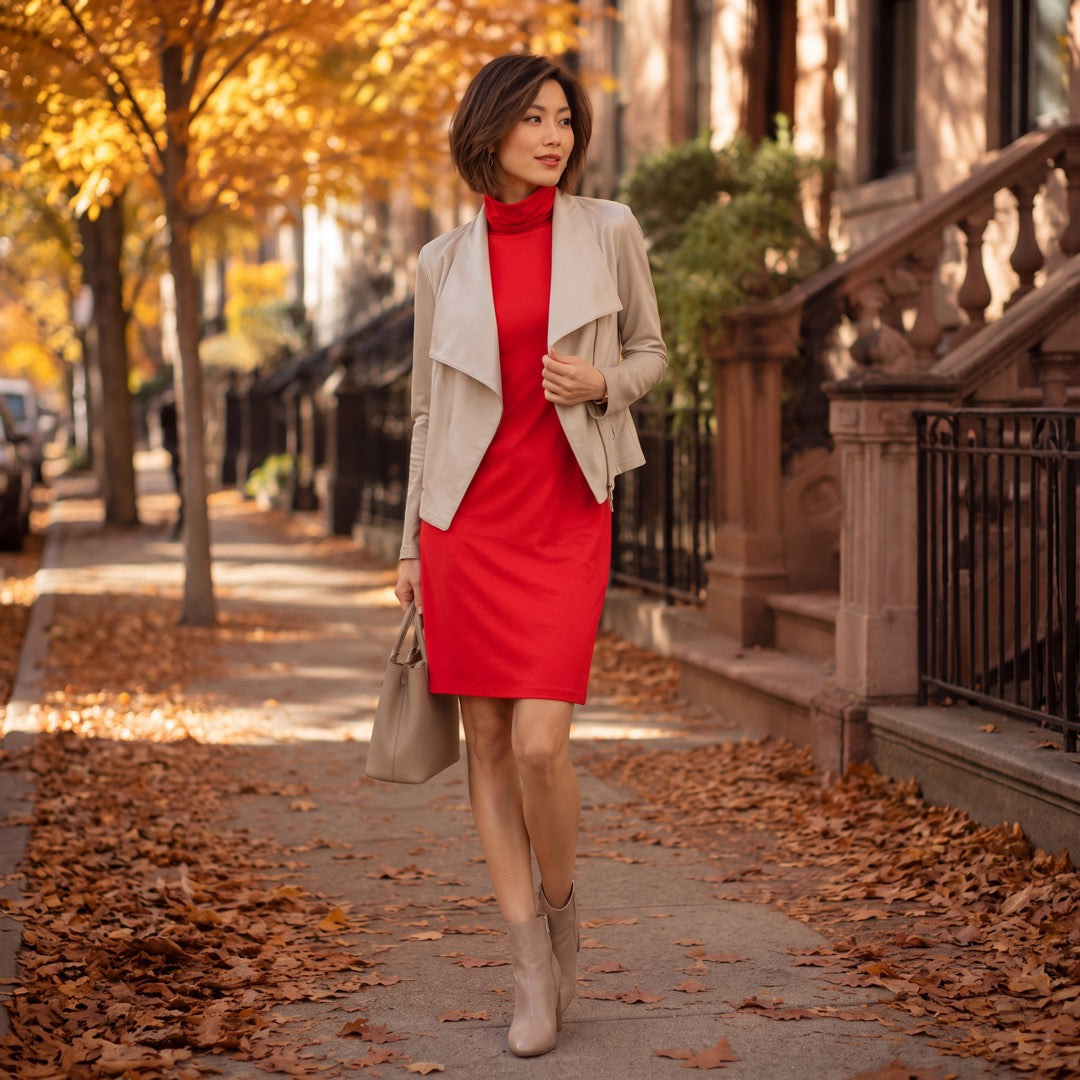 Brigitte Brianna Turtleneck Dress