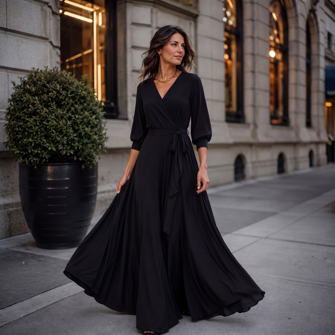 Brigitte Brianna Wrap Maxi Dress – SexyModest Boutique