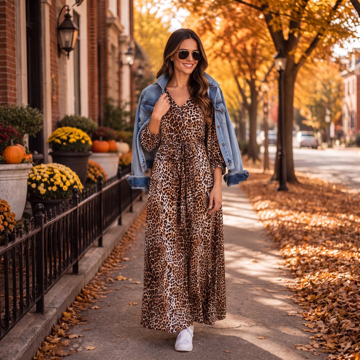 Brigitte Brianna V-Neck Maxi Dress