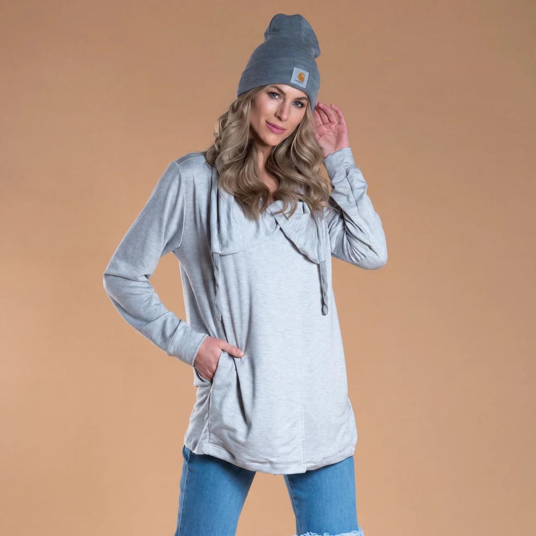 Jet Set Open Front Cardigan for Women – Hooded Long Cardigan with