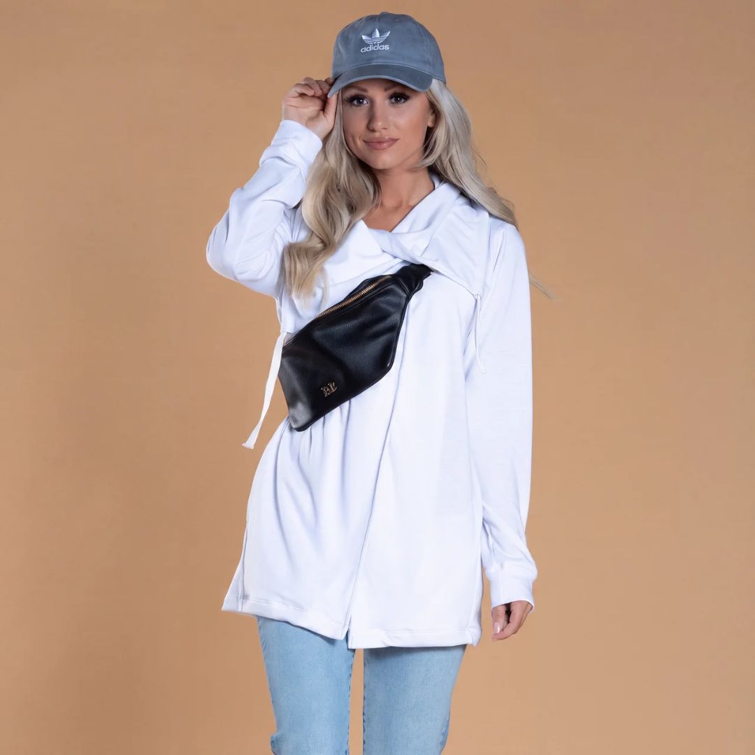 Jet Set Open Front Cardigan for Women – Hooded Long Cardigan with