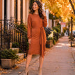 Brigitte Brianna Long Sleeve Jersey Dress