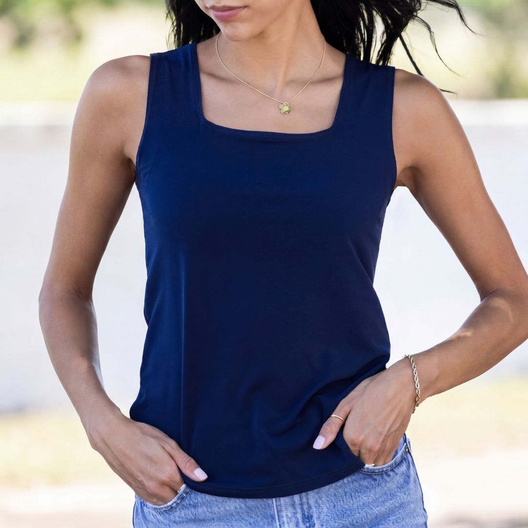 Brigitte Brianna Square Top Tank - SexyModest Boutique