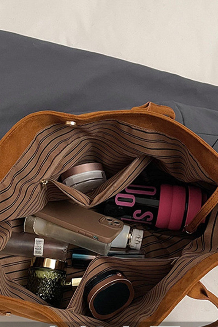 Suede Shoulder Tote - SexyModest Boutique