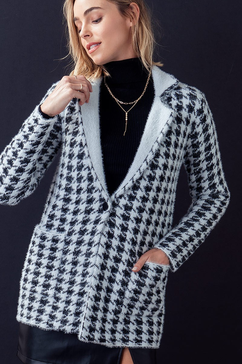 Everly Houndstooth Cardigan