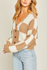 Charla Checkered Cardigan
