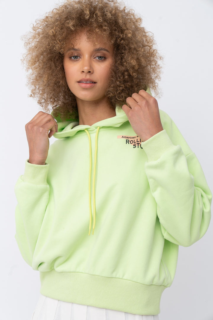 Stones Cropped Hoodie