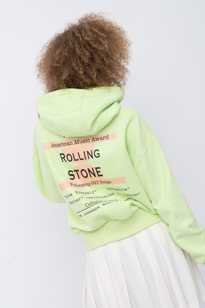Stones Cropped Hoodie