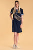 Brigitte Brianna Isla Modest Dress Navy