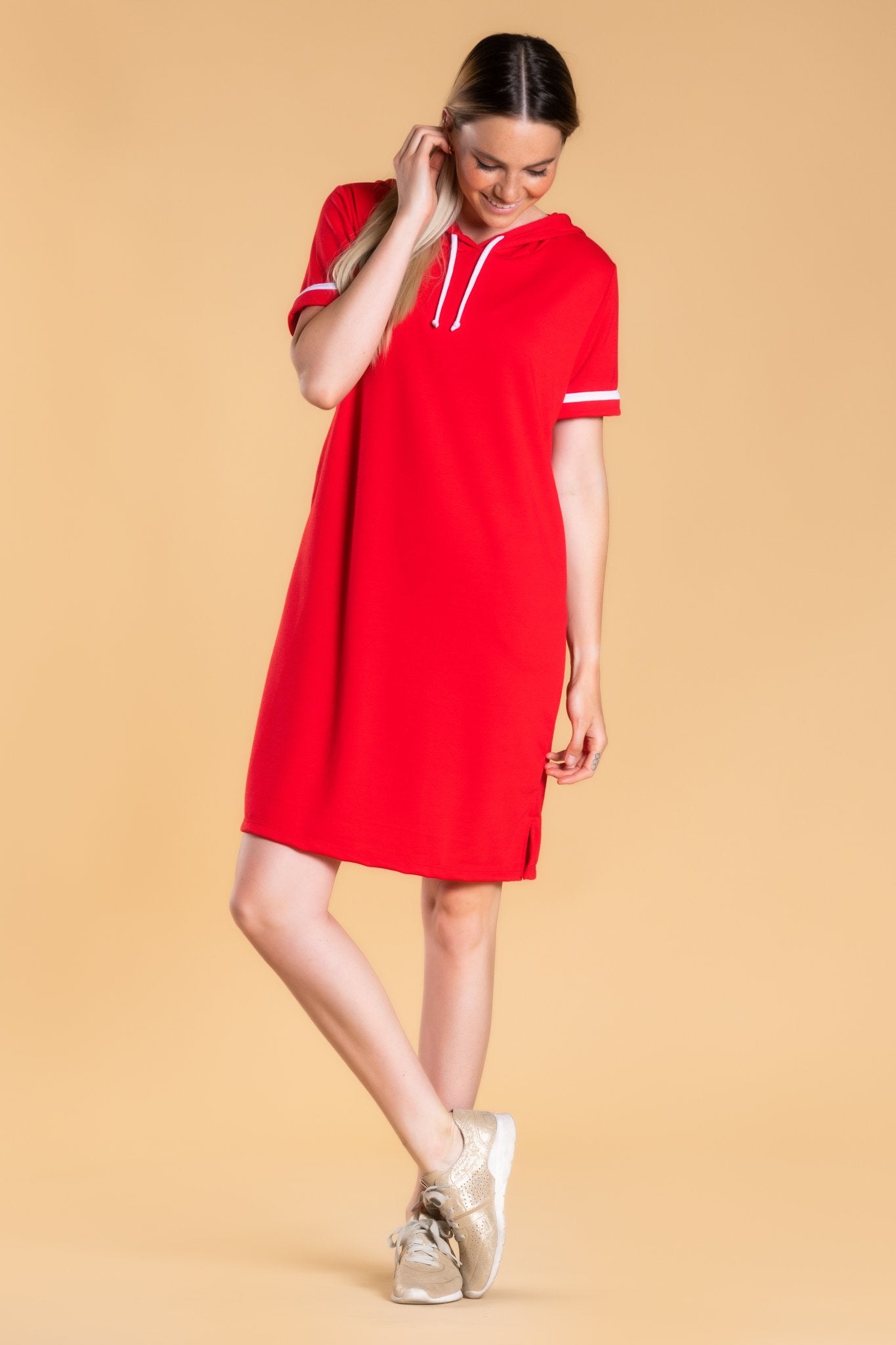 Brigitte Brianna Isla Modest Dress Red