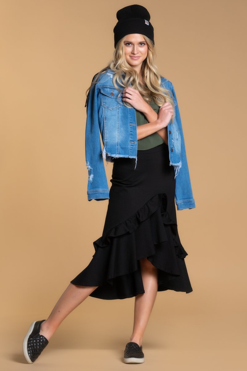 Brigitte Brianna Modest Clothing Frill Skirt 