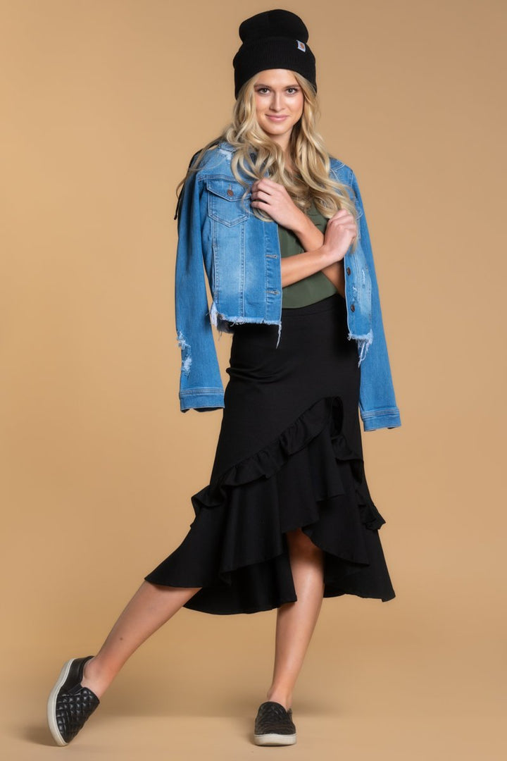 Brigitte Brianna Modest Clothing Frill Skirt 