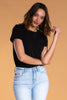 Modest Tops: Brigitte Brianna Crew Neck Tee - SexyModest Boutique