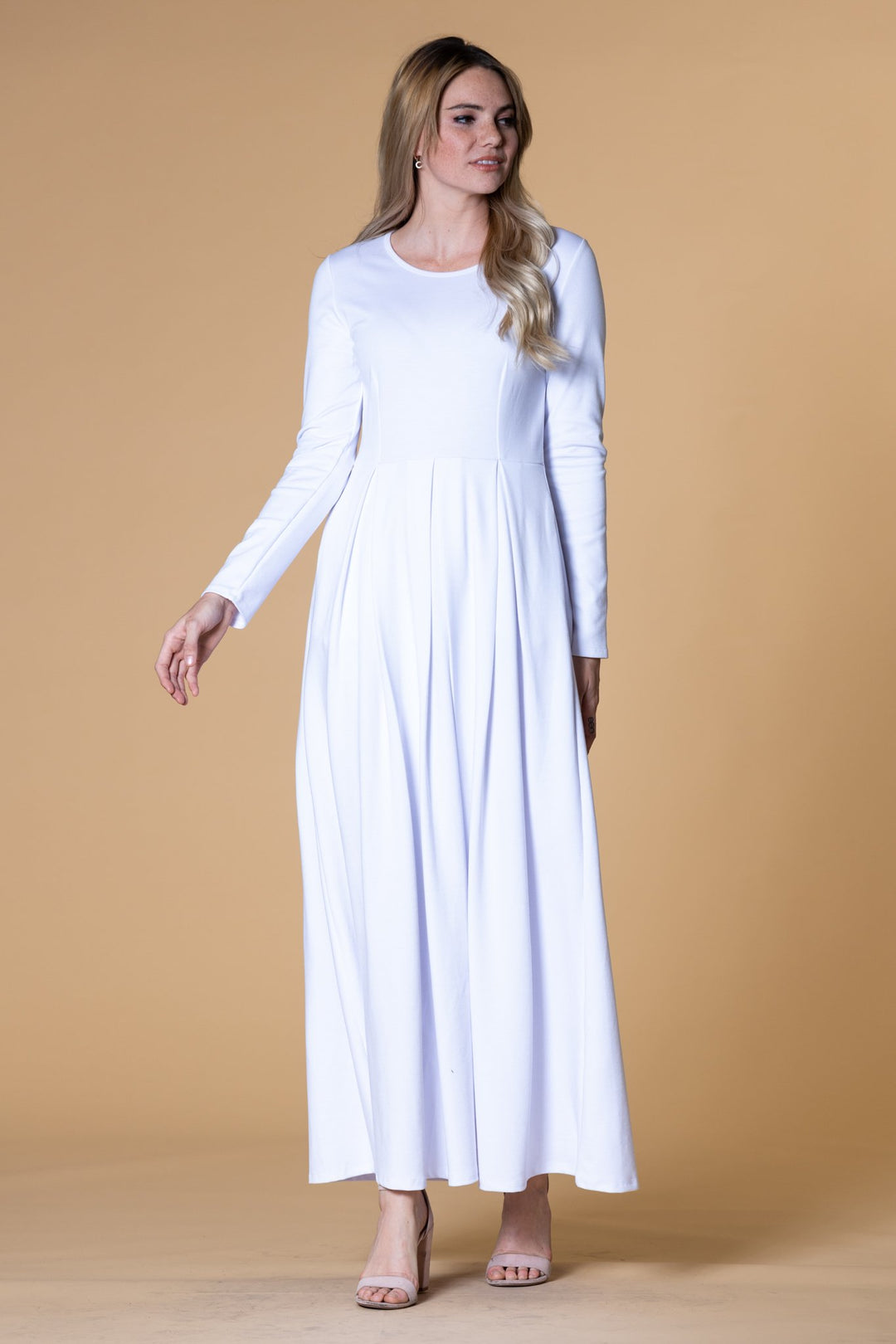 The Michelle: Brigitte Brianna White Modest Dresses White / XL at SexyModest The Michelle: Brigitte Brianna White Modest Dresses White / XL at SexyModest