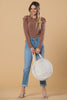 Brigitte Brianna Ice Ruffle Top