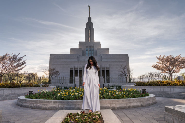 White Modest Dresses: The Michelle by Brigitte Brianna