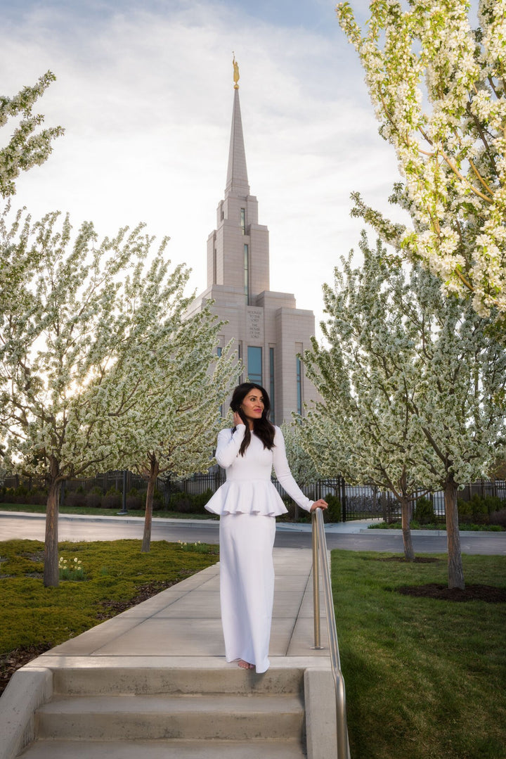 White Modest Dresses: The Amanda by Brigitte Brianna