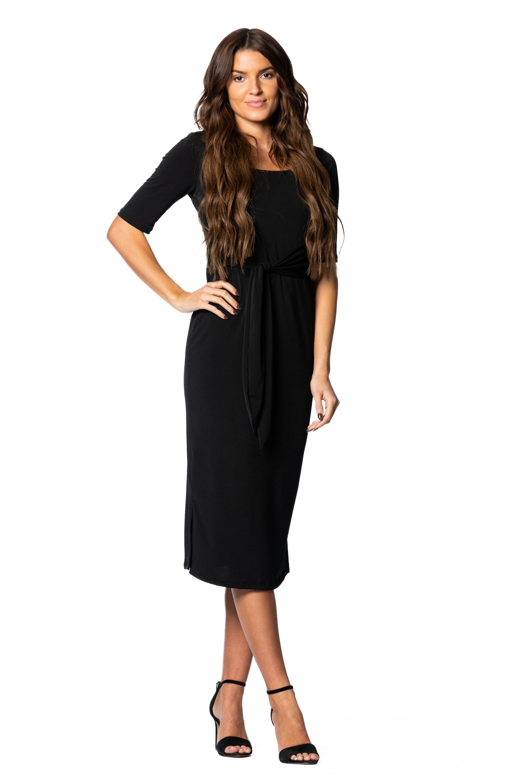 Brigitte Brianna Square Neck Dress