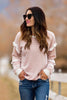 Modest Tops: Brigitte Brianna Striped Ruffle Sleeve Sweatshirt - SexyModest Boutique