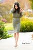 Brigitte Brianna Turtle Neck Jersey Dress - SexyModest Boutique