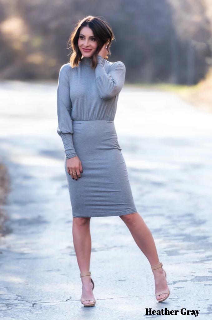 Brigitte Brianna Turtleneck Jersey Dress Brigitte Brianna Turtleneck Jersey Dress