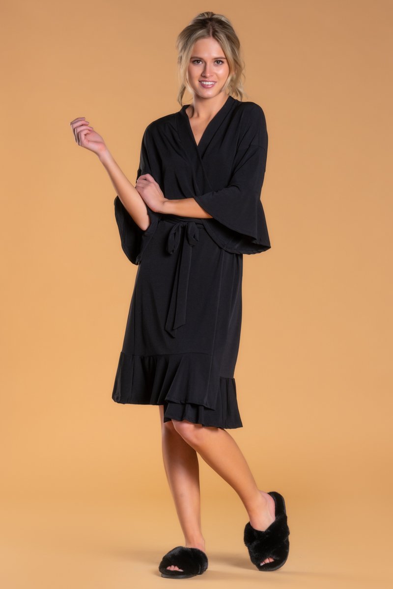 Modest Tops: Luxury Robe - SexyModest Boutique Black / S at SexyModest Modest Tops: Luxury Robe - SexyModest Boutique Black / S at SexyModest