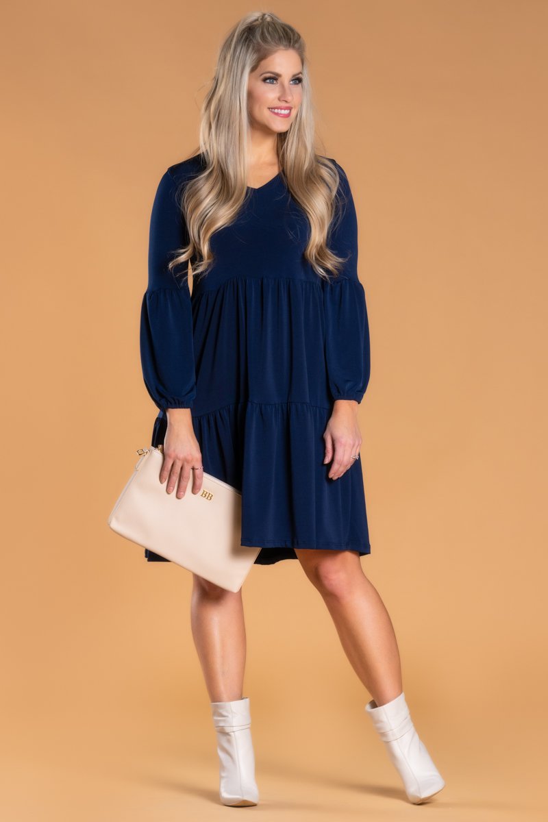 Ruffle Tier Dress: Modest Dresses by Brigitte Brianna - SexyModest Boutique Black / L at SexyModest Ruffle Tier Dress: Modest Dresses by Brigitte Brianna - SexyModest Boutique Black / L at SexyModest