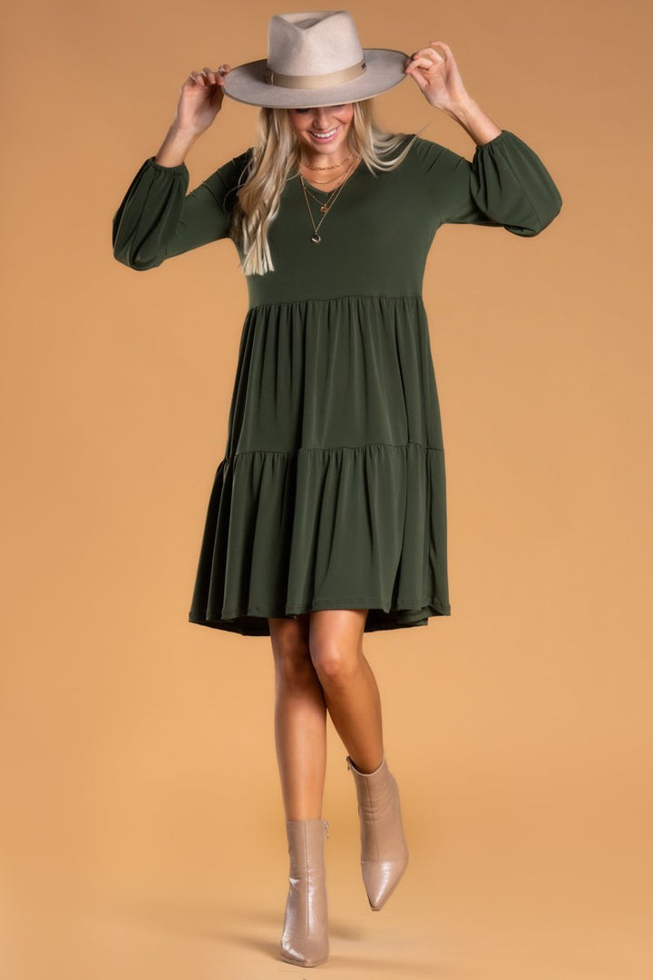 Brigitte Brianna Ruffle Tier Dress by SexyModest Boutique