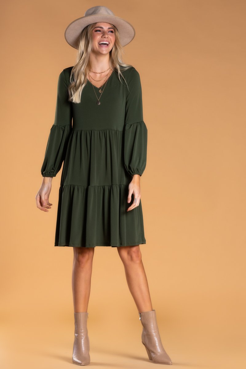 Brigitte Brianna Ruffle Tier Dress by SexyModest Boutique