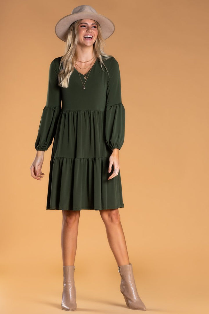 Brigitte Brianna Ruffle Tier Dress by SexyModest Boutique