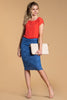 Sexy Modest Boutique Lace Skirt Denim