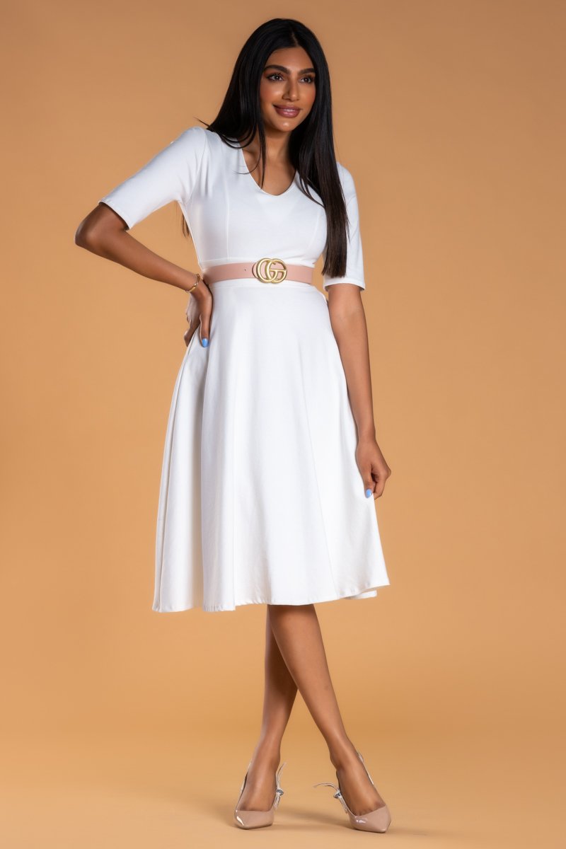Brigitte Brianna V-Neck Gala Dress by SexyModest Boutique