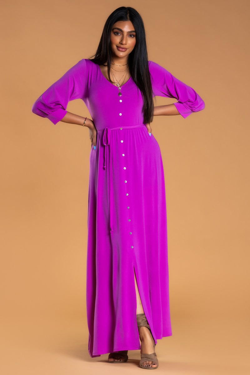 Brigitte Brianna V-Neck Maxi Dress by SexyModest Boutique