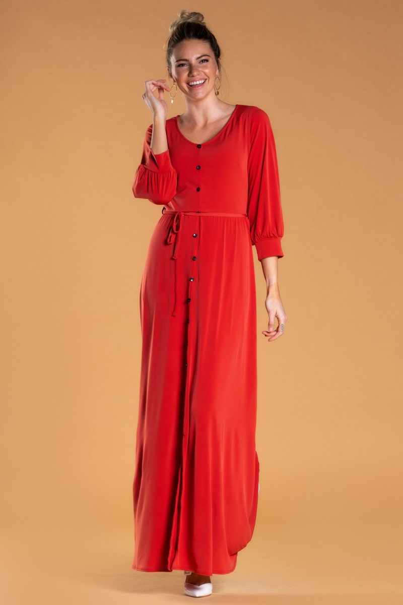 Brigitte Brianna V-Neck Maxi Dress by SexyModest Boutique